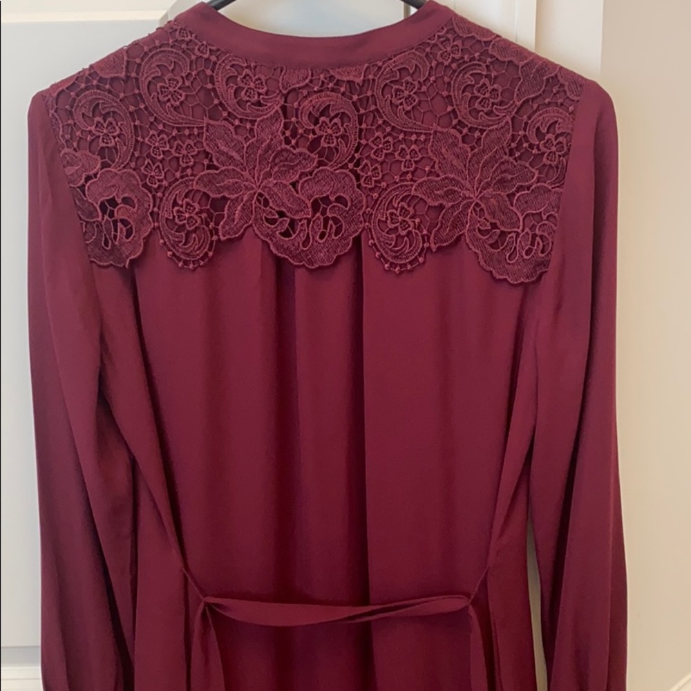 Banana Republic Maroon Button Down Dress, Size 4